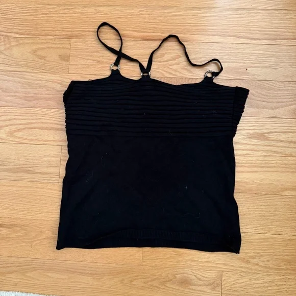 Gorgeous Black Rhinestone Detail Tank - size large - Picture 3 of 6